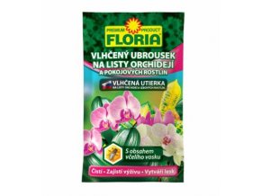 008334 FLORIA Vlhčený ubrousek na listy orchidejí a pokojových rostlin 8594005009059 400x440