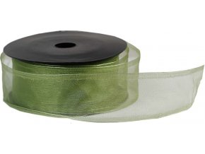 stuha organza 4 cm x 10 m tm zelena