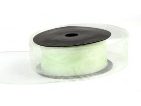 stuha organza 4 cm x 10 m svetle zelena