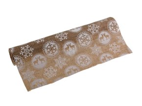Vánoční polyjutová role 28cm x 3m - přírodní