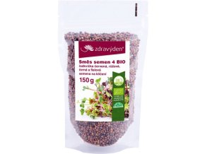 smes semen na kliceni 4 bio redkvicky cervena ruzova cerna a fialova 150g