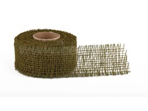 Stuha jutová jemná 5cm x 5m ZELENÁ