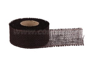 Stuha jutová jemná 5cm x 5m ČERNÁ