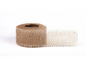 Stuha jutová jemná 5cm x 5m BÍLÁ