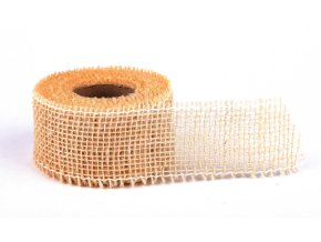 Stuha jutová jemná 5cm x 5m SLONOVÁ KOST