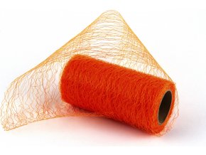 Stuha Fibre 12 cm x 9.1 m - oranžová