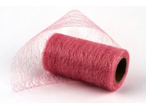 Stuha Fibre 12 cm x 9.1 m - starorůžová