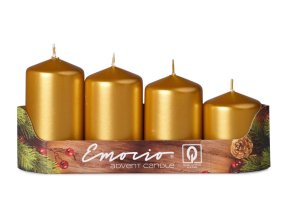 svicka adventni schody 4 ks 50 mm metalicka zlata 2