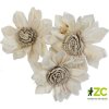 dekorace sola folded star protea 6 cm 3 ks