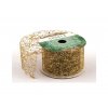 Stuha Fibre třpyt 4 cm x 4,6 m - zlatá