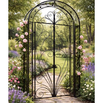 Dekoračná kovová brána Bagana