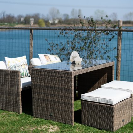 Balkónové sedenie Merano – hnedé prevedenie