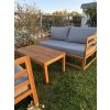 Variabilná záhradná drevená sedačka Evissa