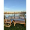 Variabilná záhradná drevená sedačka Evissa