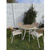 Záhradná jedálenská zostava Elvas pre 4 osoby s oceľovým rámom
