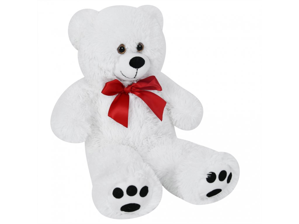 Plyšový medveď L 50 cm - biely 155310