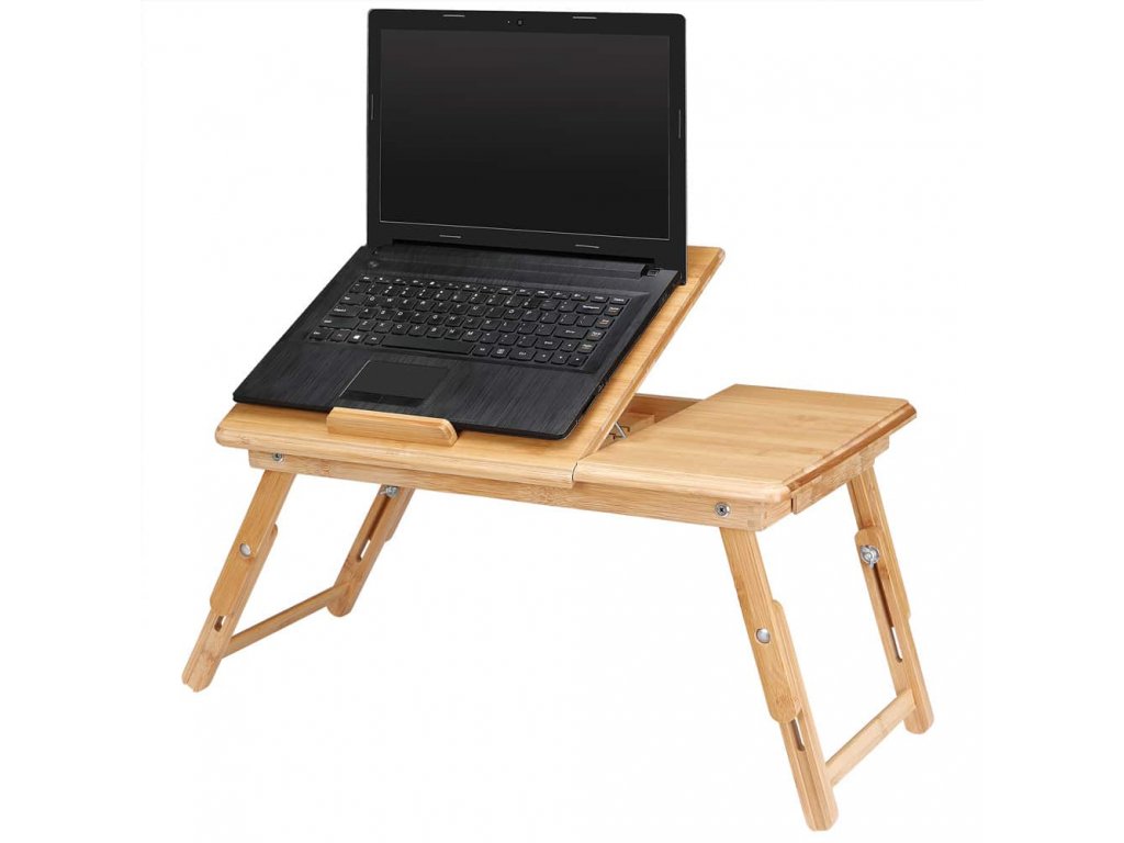 Bambusový stolík na notebook