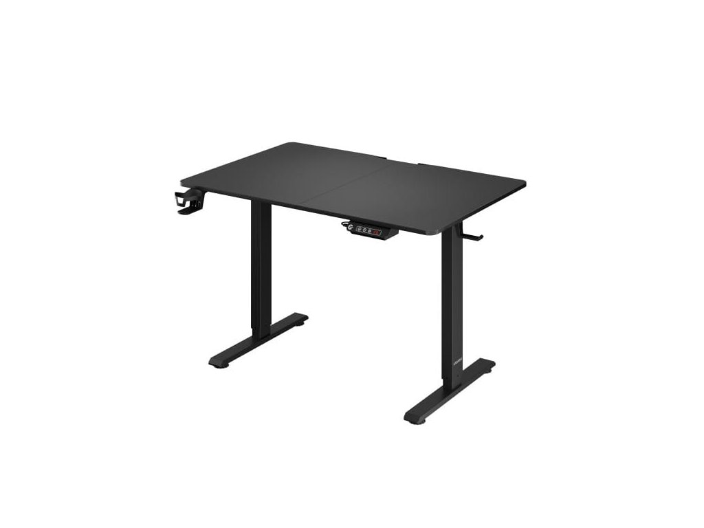 Výškovo nastaviteľný kancelársky stôl čierny-110x60x118 cm
