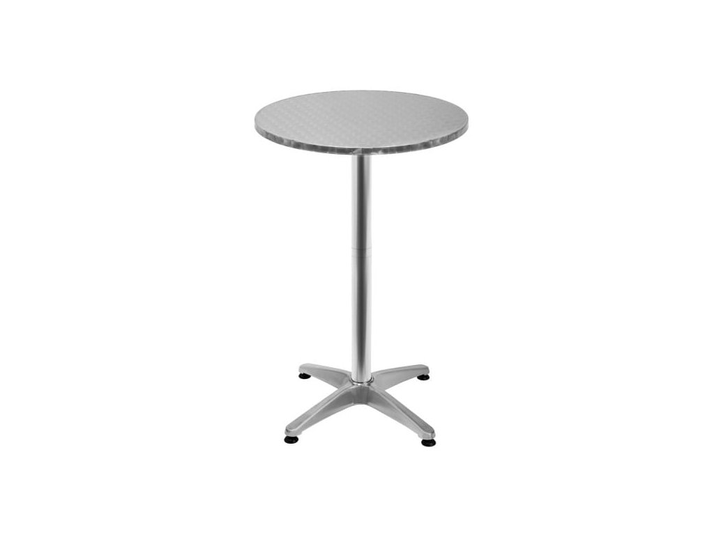 Hliníkový barový stôl - Ø60 cm skladací