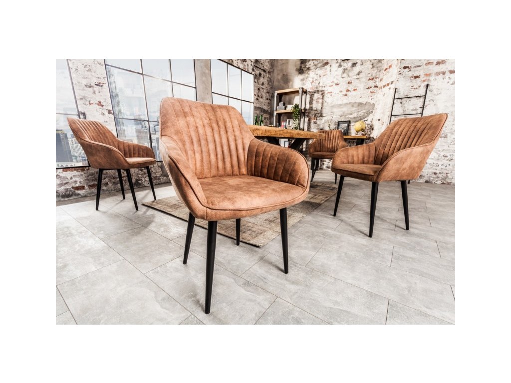 Dizajnové kresloTurin vintage svetlohnedá 235334