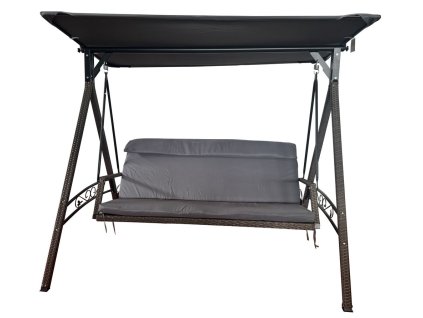 Záhradná hojdačka RATTAN - hnedá
