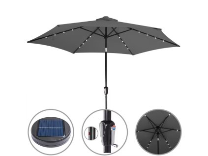 LED slnečník Miami Ø270 cm - antracit