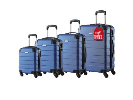 12747 set 4 ks cestovnych kufrov modry