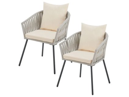 12870 kovove kresla 2 ks kremova siva