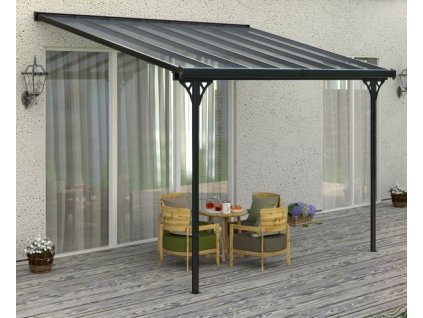 Hliníková pergola - 436x305cm - BRUCE F  - transparentný polykarbonát 3249