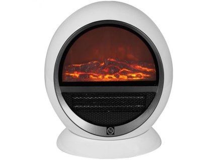 Ventilátorový ohrievač - krb 1500 W - biely 9976