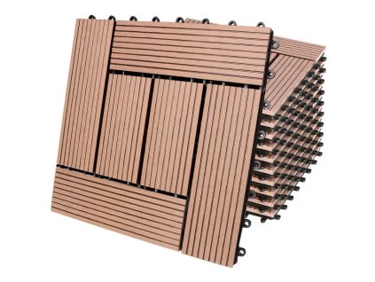 WPC dlaždice - sada 11 ks, 30x30 cm mozaika