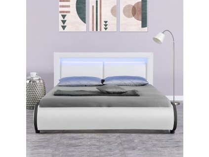 Čalúnená posteľ Murcia 140 x 200 cm – biela 213573