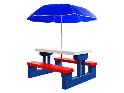 Detský záhradný set so slnečníkom