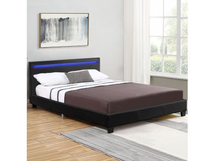 Čalúnená posteľ Verona 120 x 200 cm- čierna s pozadím