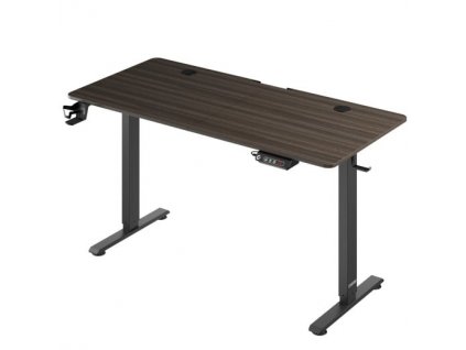 Výškovo nastaviteľný kancelársky stôl hnedý-140x60x118 cm