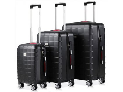 Sada cestovných kufrov 3-dielna - čierna