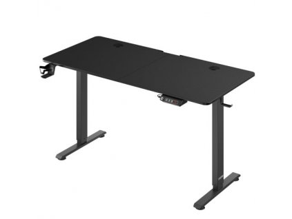 Výškovo nastaviteľný kancelársky stôl čierny - 140x60x118 cm