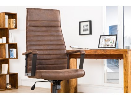 Kancelárska stolička Lazio High starožitná hnedá 235225