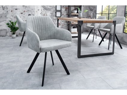 Dizajnová stolička Lucca kamenná sivá 235288