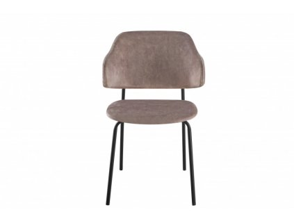 Dizajnová stolička Tracy champagne, čierny rám 244127