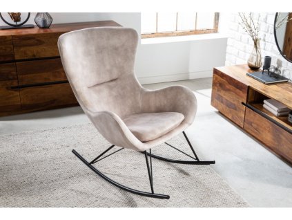 Hojdacie kreslo Scandinavia Swing zamat champagne 244154