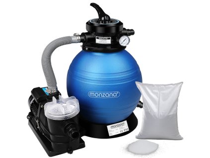 Pieskový filtračný systém 9 600 l/h s filtračným sklom