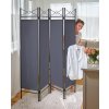 4-panelový paraván Lucca - antracit v interiéri