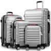 Set cestovných kufrov Baseline 4-dielny - strieborný