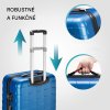 Sada cestovných kufrov 3-dielna s príslušenstvom - modrá rukoväť