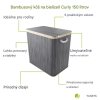 Bambusový kôš Curly 150 L - sivý popis