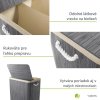 Bambusový kôš Curly 150 L - sivý výhody