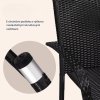 Polyratanové stoličky Comfort 4 ks - čierna chrániče