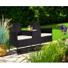 Ratanová lavička - čierna využitie
