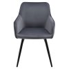 Kreslo Tarje so zamatovým poťahom - antracit 12326